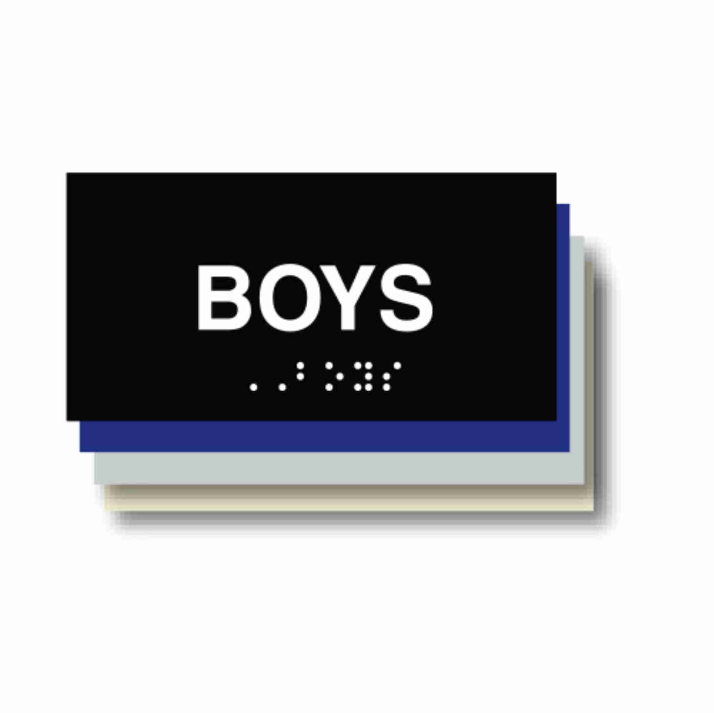 ADA Braille BOYS plaque 6"x3"