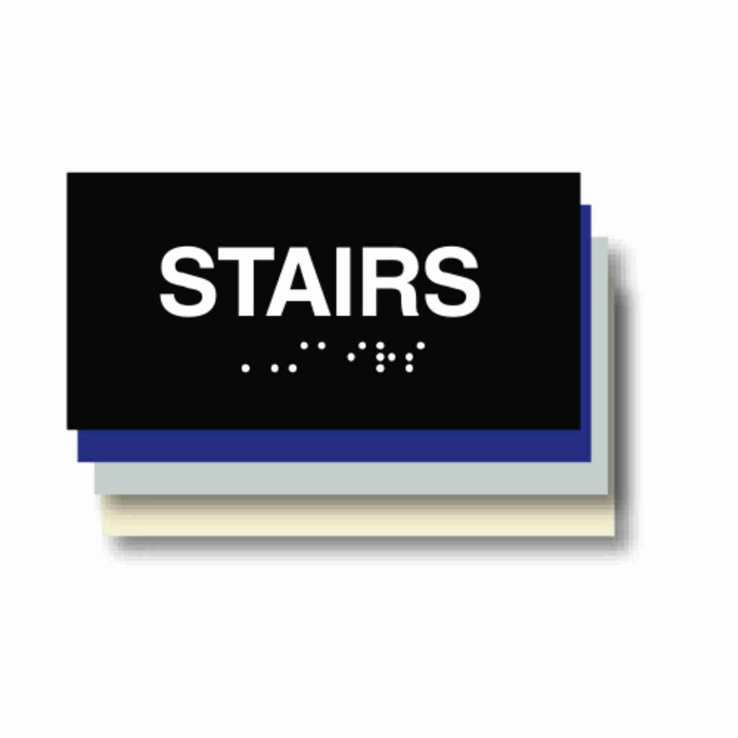 ADA braille STAIRS plaque 6"x3"