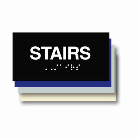 ADA braille STAIRS plaque 6"x3"