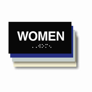 ADA Braille WOMEN plaque 6"x3"