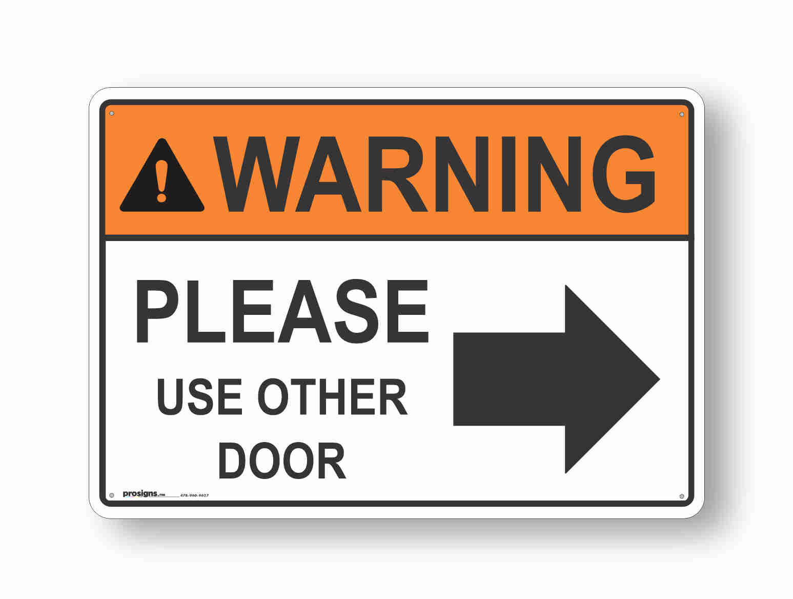 Arrow Metal Home Décor Plaques & Signs "Please Use Other Door" Sign With Right Arrow – Acrylic Plaque, 5 Sizes & 30 Colors – Laser Engraved Arrow Brown Home Décor Plaques & Signs - Foto 13